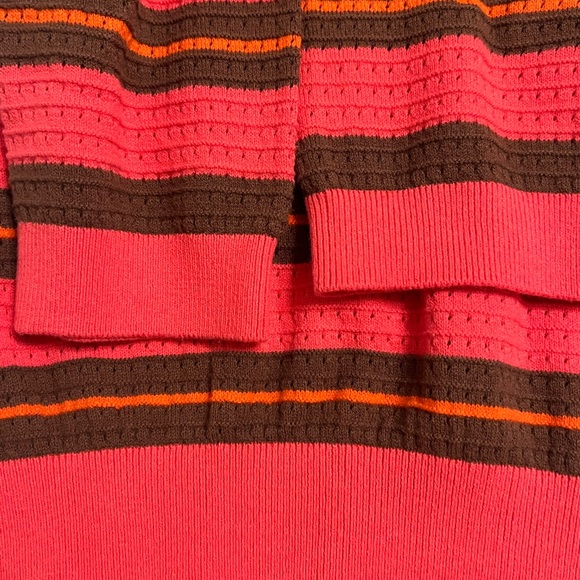 Scotch & Soda Pink & Brown Striped Crew Neck Sweater Womens S - Picture 4 of 10